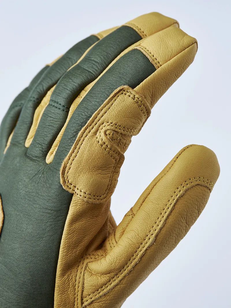 Hestra Ergo Grip Incline 5 Finger Glove in Forest/Natural Brown-2